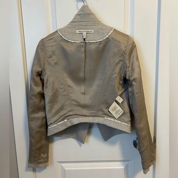 Twenty8Twelve Cropped Linen Blazer - Sz US4 - Picture 8 of 14